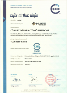 Giay CN TCVN Cua 216x300 - Cửa gỗ Công Nghiệp Chịu Nước DURATEK Flatta 101